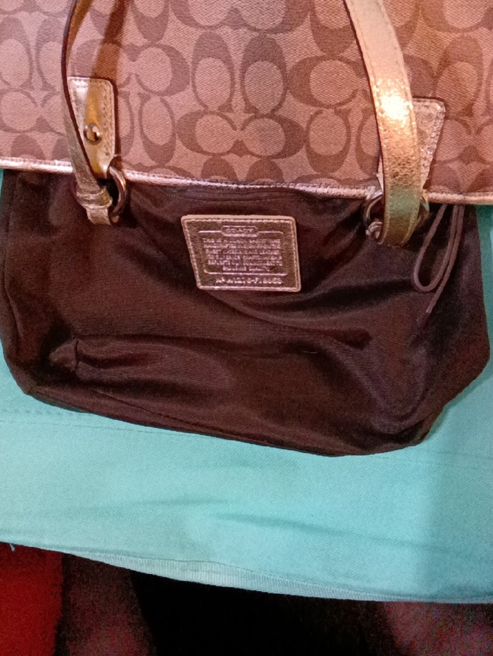 Coach Heritage Signature Star Print Shldr Tote Bag Creed-A2276-F18853 - Picture 7 of 13
